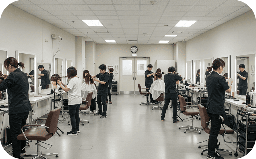 ヘアアレンジ実習