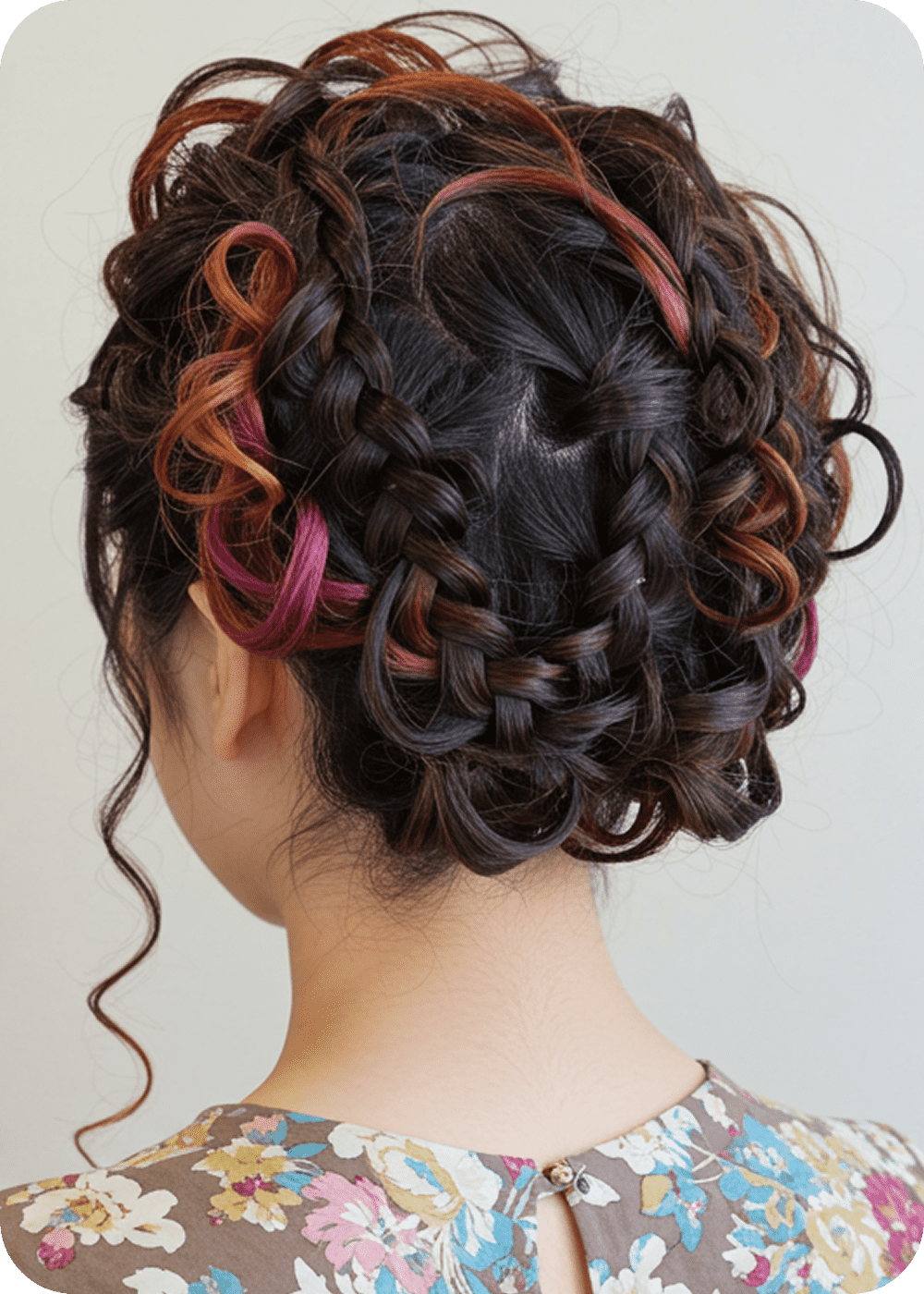 ヘアアレンジをされた女性の後頭部